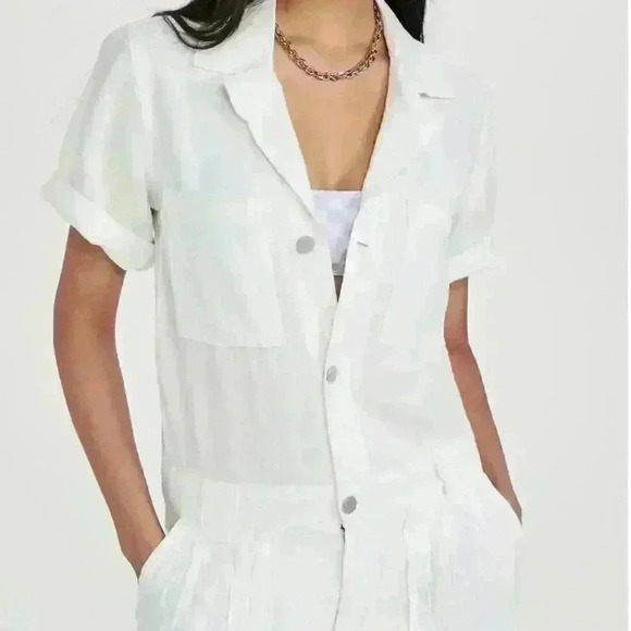 DL1961 Hannah Linen Romper Size M - Picture 1 of 13